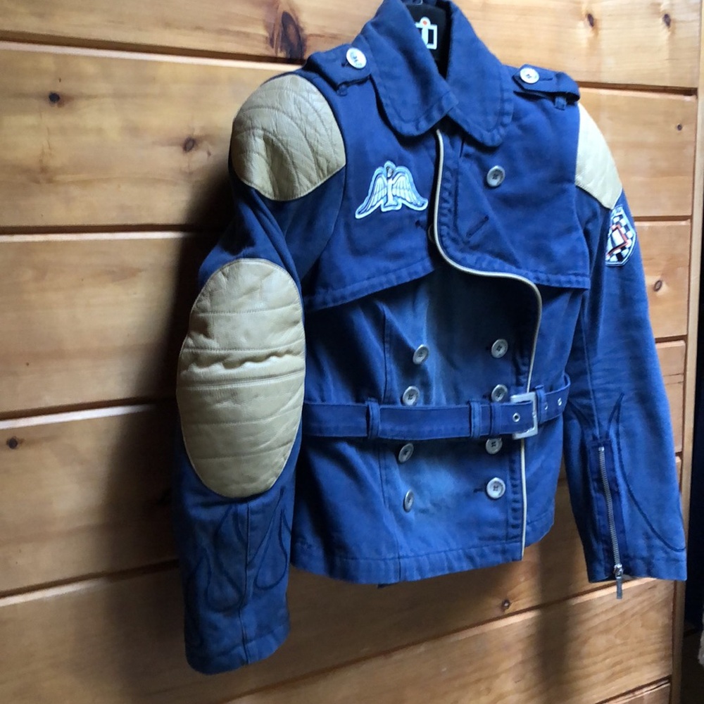 Icon Moto Motorcycle Jacket Womens Blue Armored ladies Motorsport Medium M - Picture 3 of 17